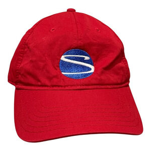 Adidas Hat Cap Strap Back Red Embroidered S Patch Dad Hat Mens Baseball Athletic